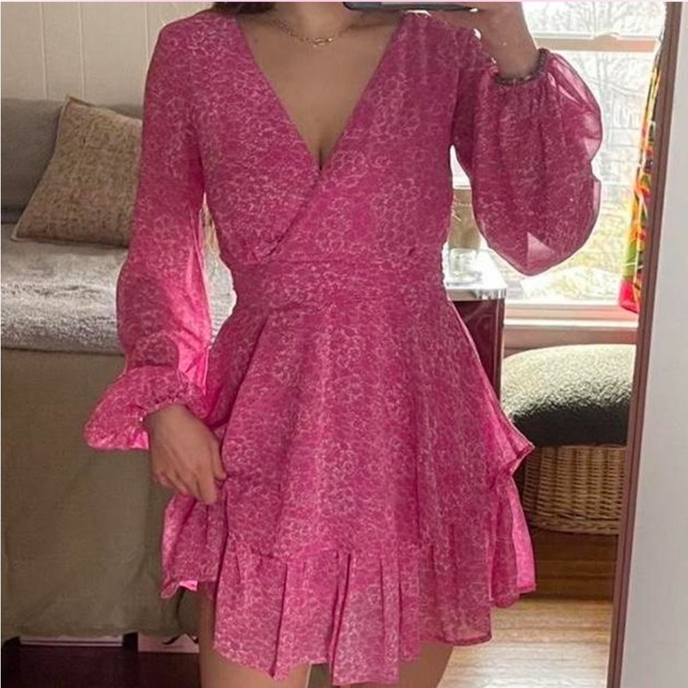 Pink Ruffle Sun Dress - Picture 2 of 4